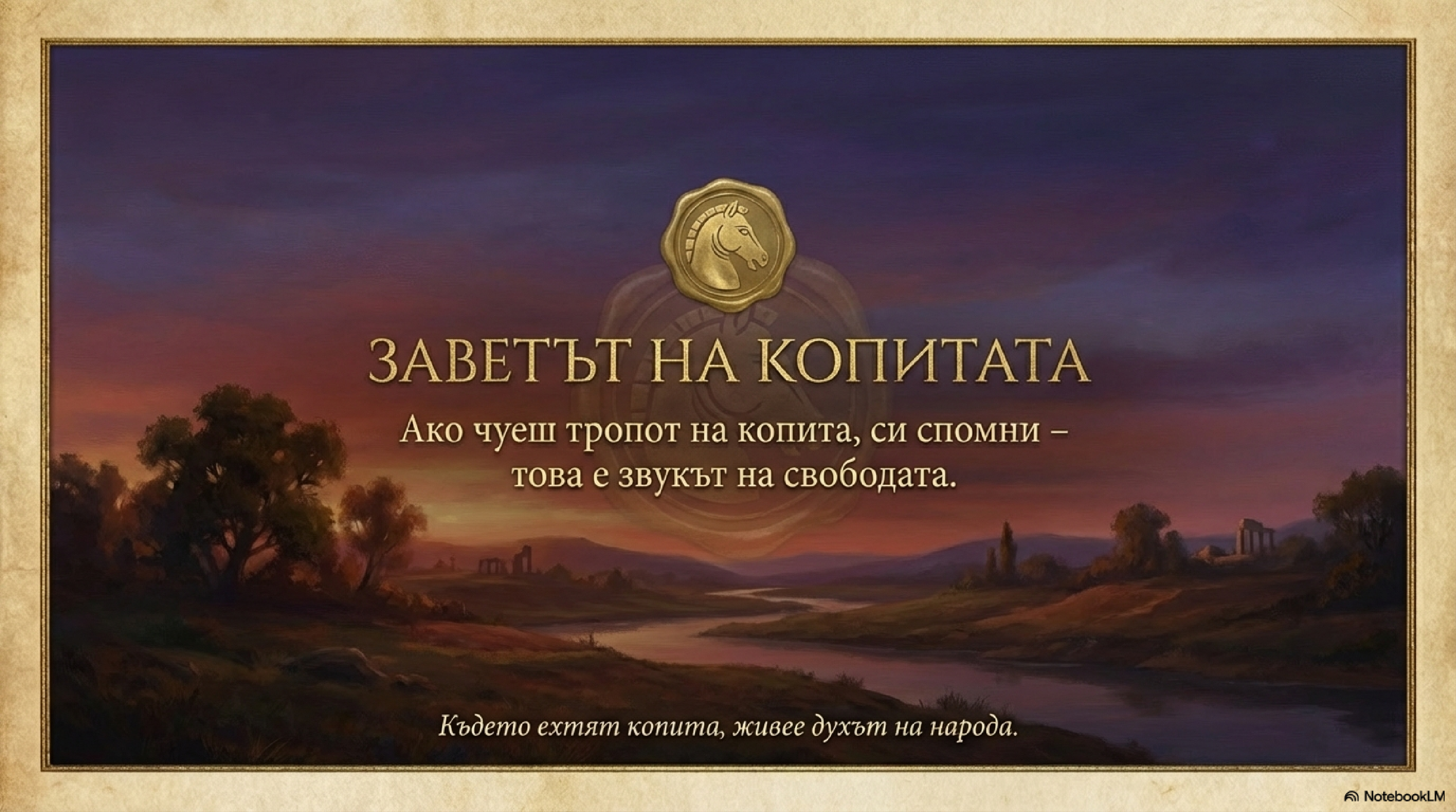 Старинна карта и митичен кон